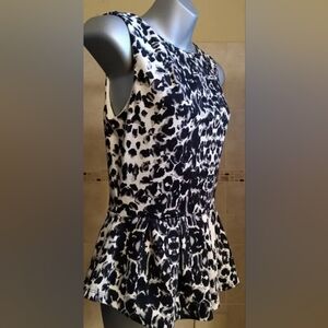 Mossimo Animal Print Sleeveless Peplum Top